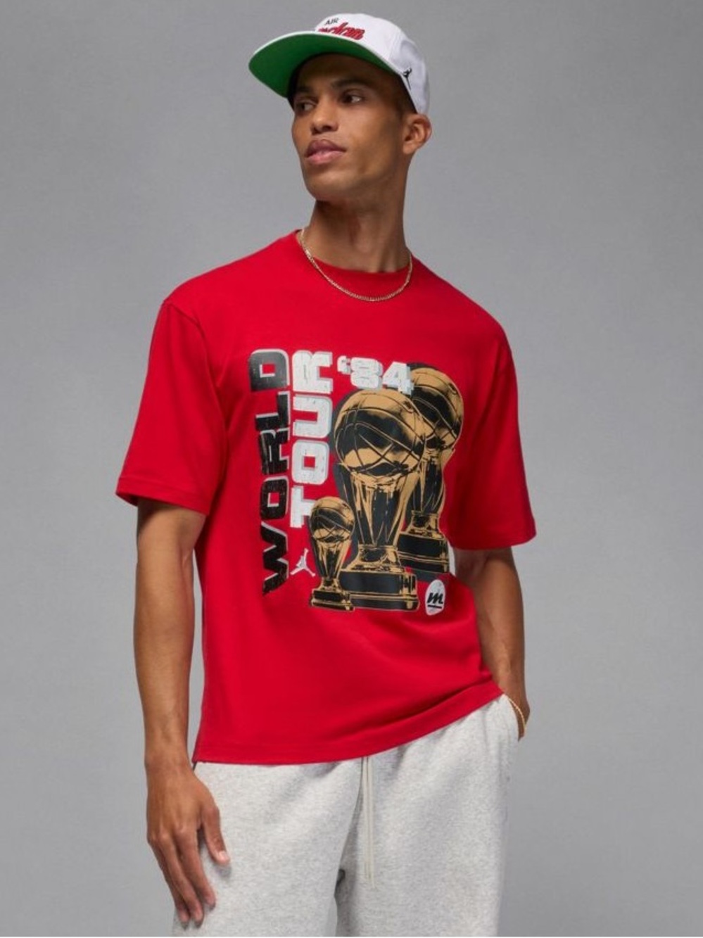 Jordan Red World Tour '84 Men’s Graphic Tee Size 3XL - Used